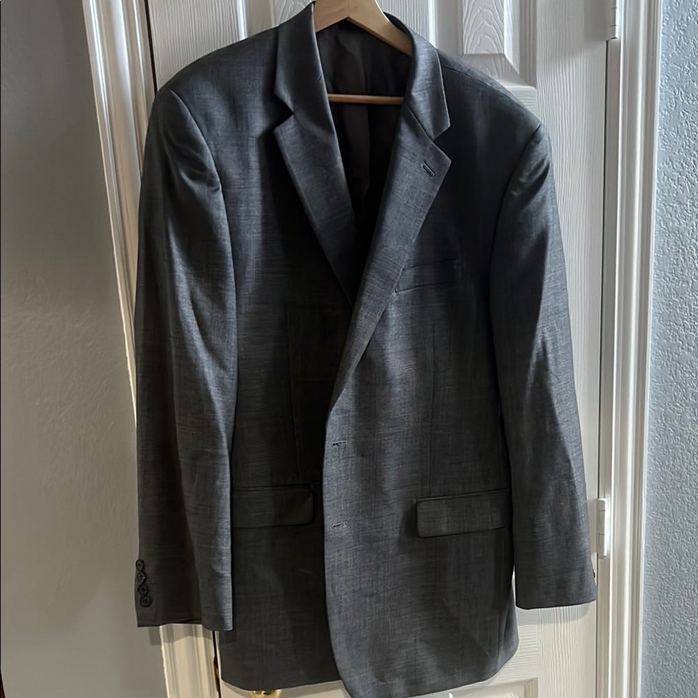 Chaps Gray Sport Coat with Notch Lapel